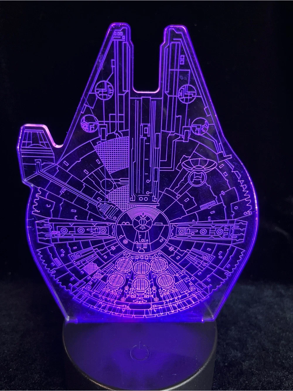 Star Wars Millennium Falcon Beautiful Glowing 7 Colors LED Night Light Lamp